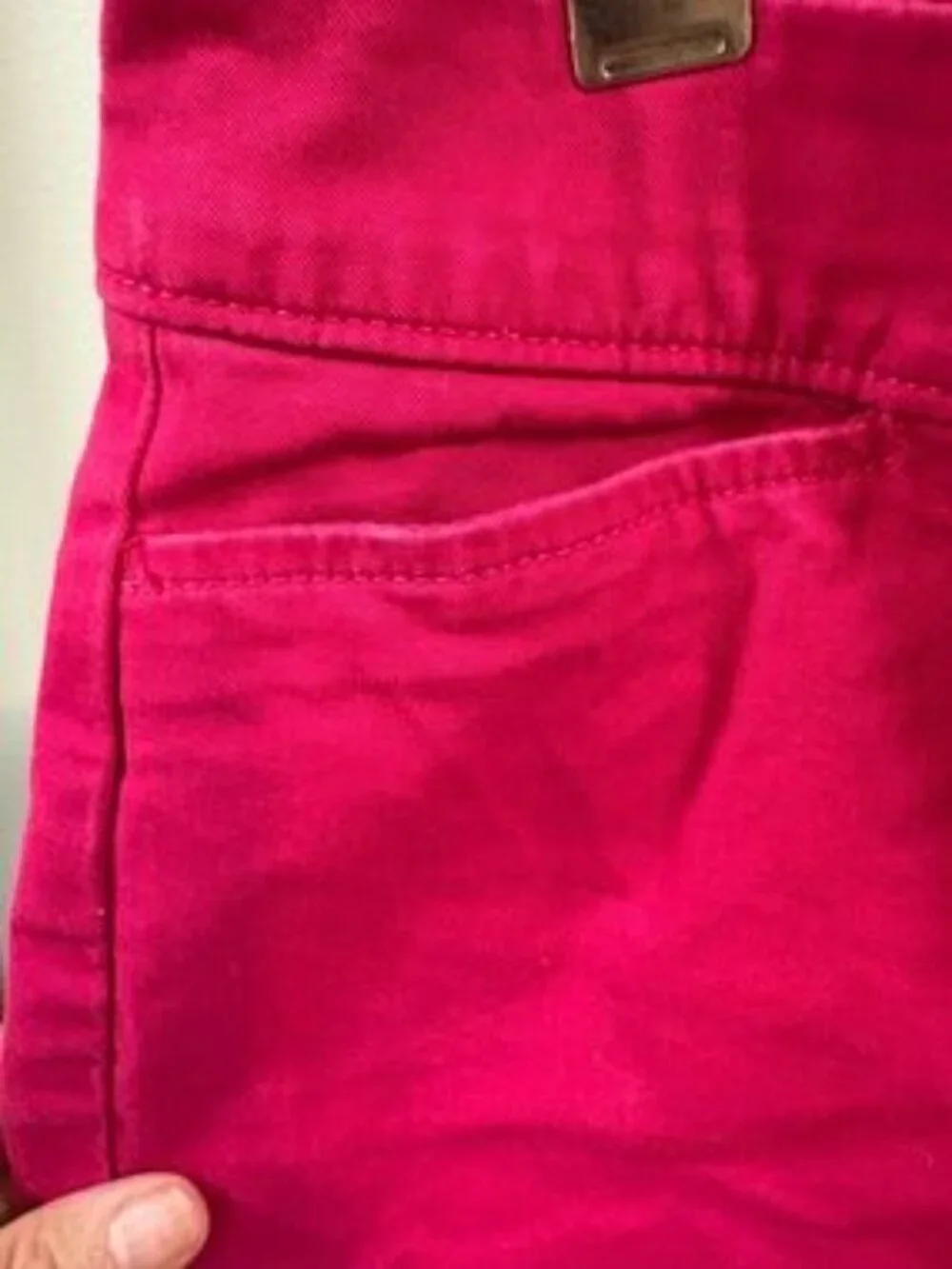 Hot Pink Cotton Bermuda Shorts - Picture 4 of 7